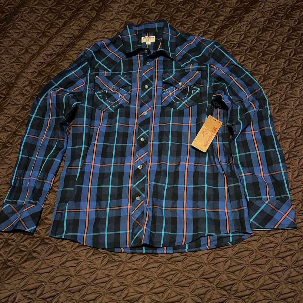 True religion button down shirt